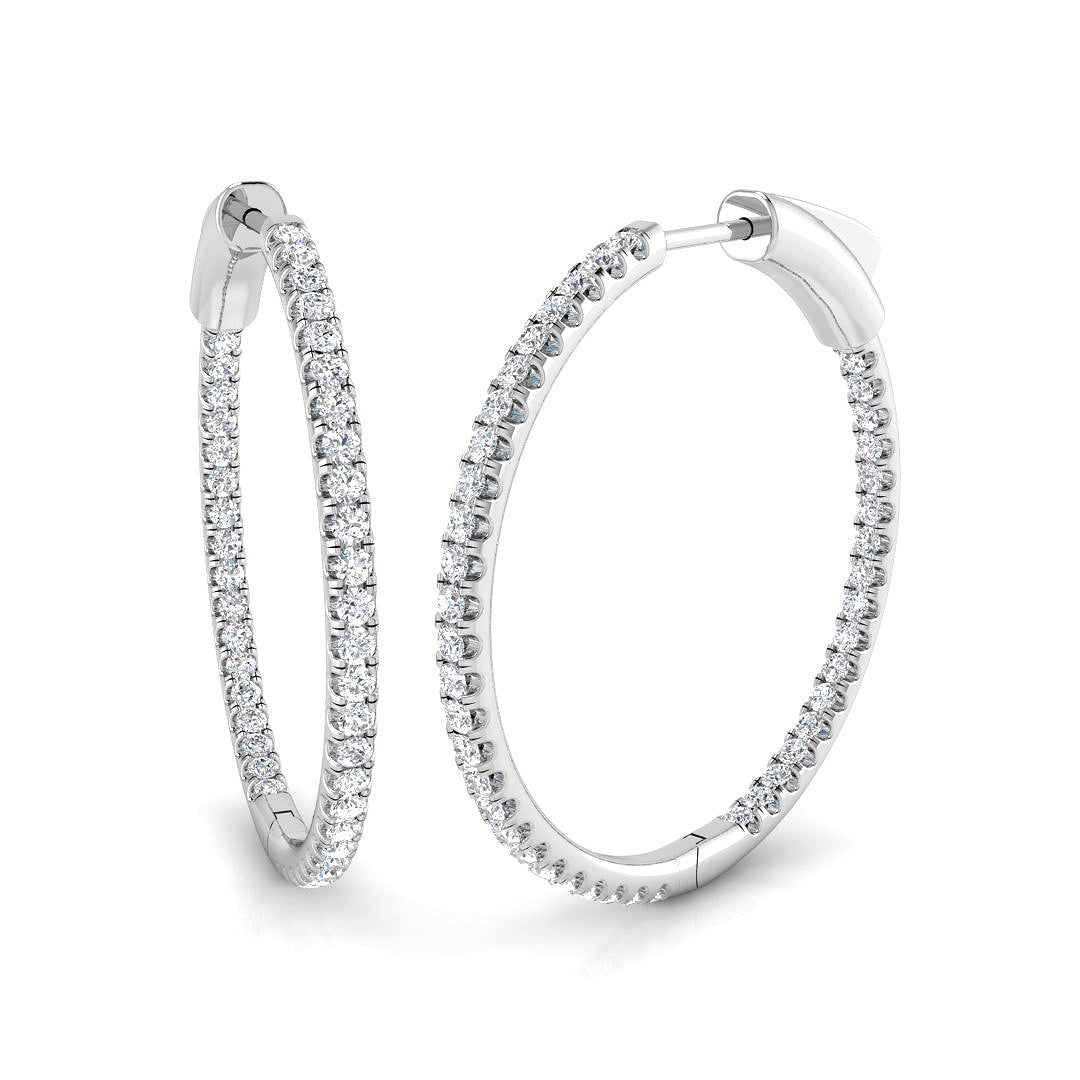 BJE0201 — Earrings - 9k White Gold