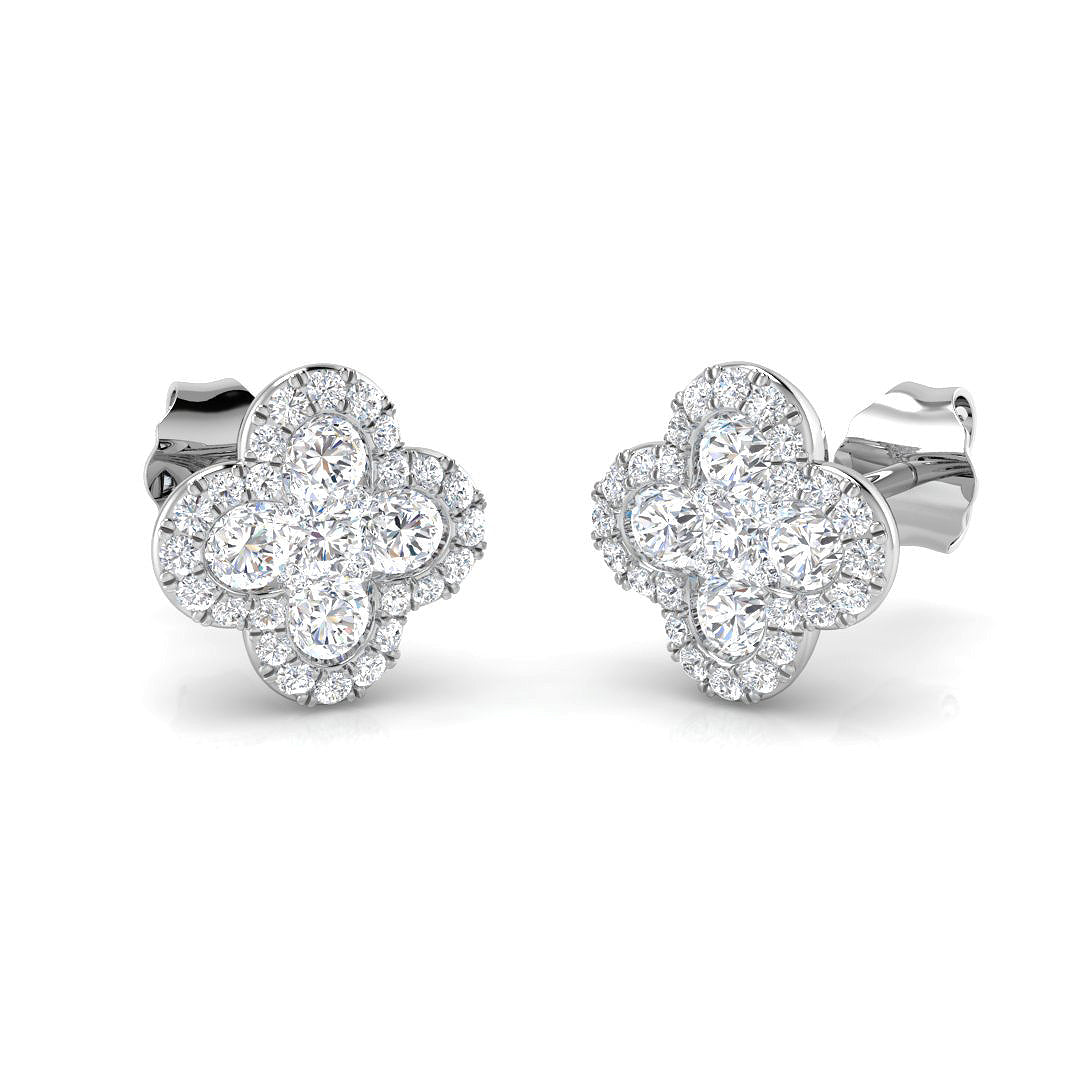 BJE0206 — Earrings - 9k White Gold