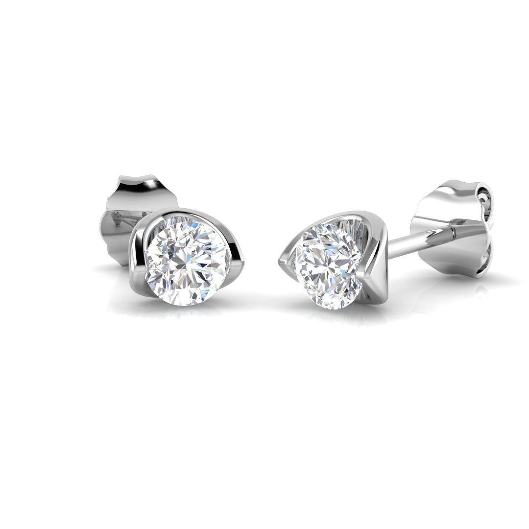 BJE0213 — Earrings - 9k White Gold