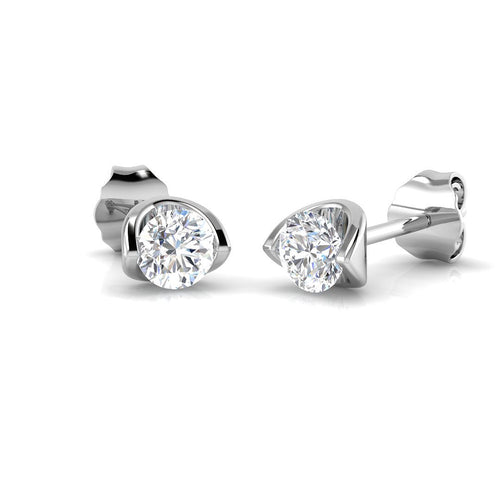 BJE0213 — Earrings - 9k White Gold