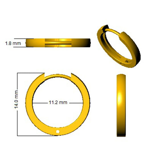 BJE0220 — Earrings - 9k Yellow Gold detail