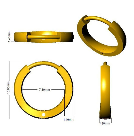 BJE0222 — Earrings - 9k Yellow Gold detail