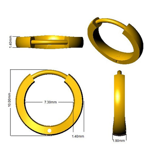 BJE0222 — Earrings - 9k Yellow Gold detail