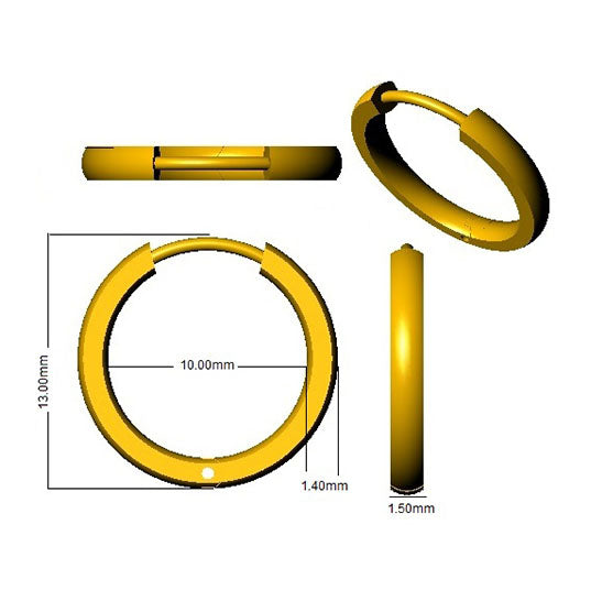 BJE0223 — Earrings - 9k Yellow Gold detail