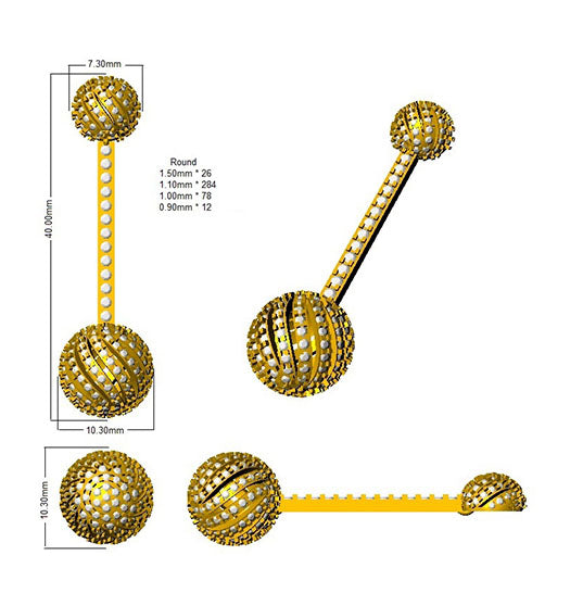 BJE0224 — Earrings - 9k Yellow Gold detail