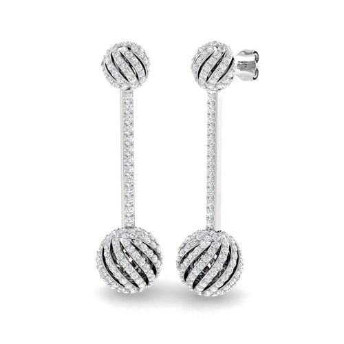 BJE0224 — Earrings - 9k White Gold
