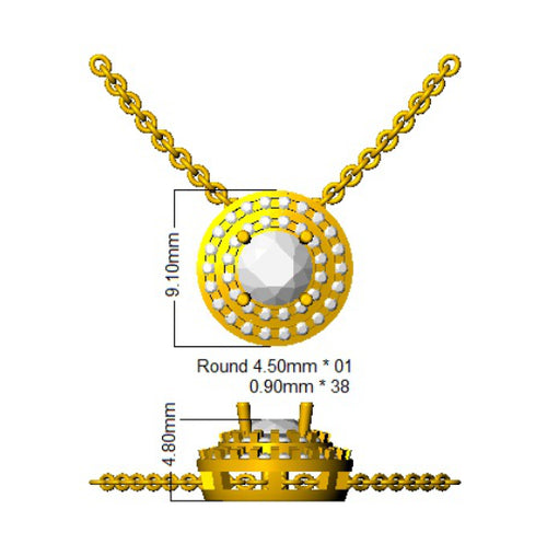 BJN0027 — Necklace - 9k Yellow Gold detail