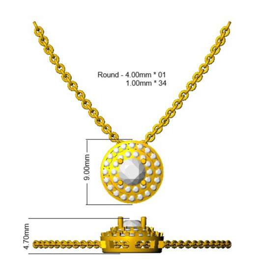 BJN0028 — Necklace - 9k Yellow Gold detail