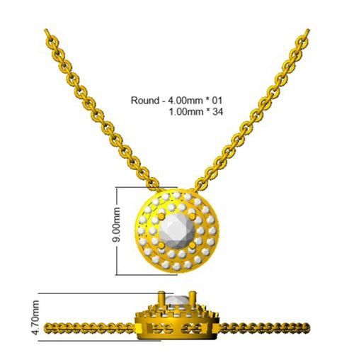 BJN0028 — Necklace - 9k Yellow Gold detail