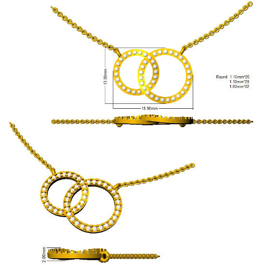 BJN0040 — Necklace - 9k Yellow Gold detail