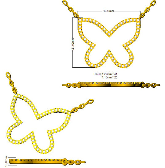 BJN0045 — Necklace - 9k Yellow Gold detail