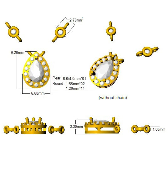 BJN0058 — Necklace - 9k Yellow Gold detail
