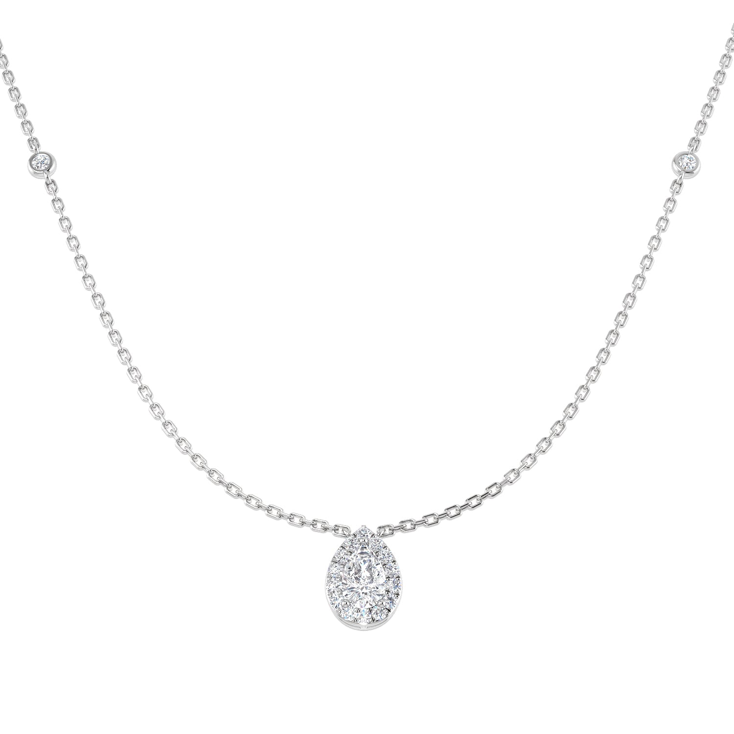 BJN0058 — Necklace - 9k White Gold