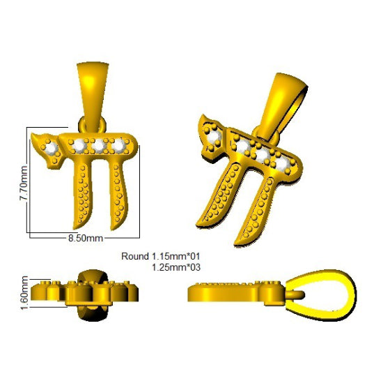 BJP0037 — Pendant - 9k Yellow Gold detail
