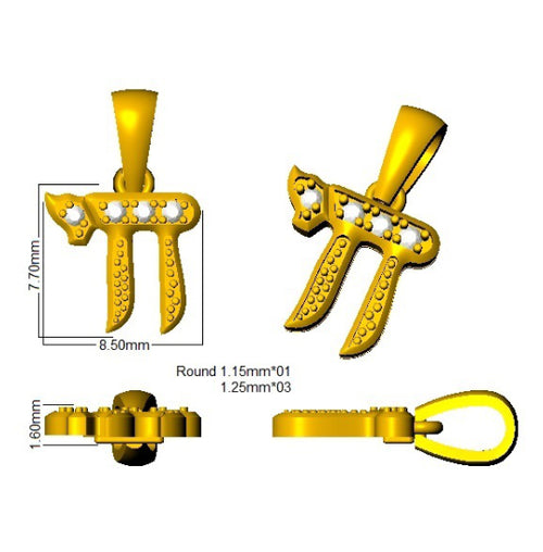 BJP0037 — Pendant - 9k Yellow Gold detail