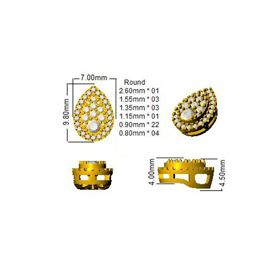 BJP0056 — Pendant - 9k Yellow Gold detail