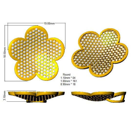 BJP0058 — Pendant - 9k Yellow Gold detail