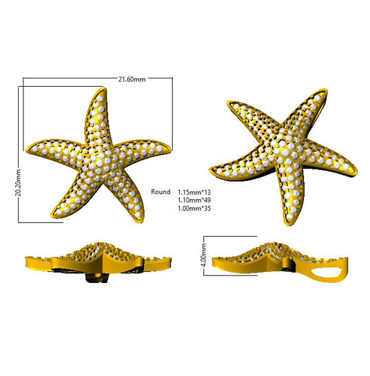 BJP0070 — Pendant - 9k Yellow Gold detail