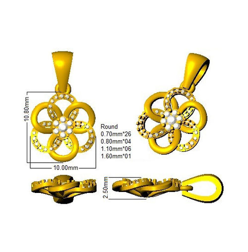 BJP0088 — Pendant - 9k Yellow Gold detail