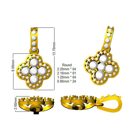 BJP0133 — Pendant - 9k Yellow Gold detail