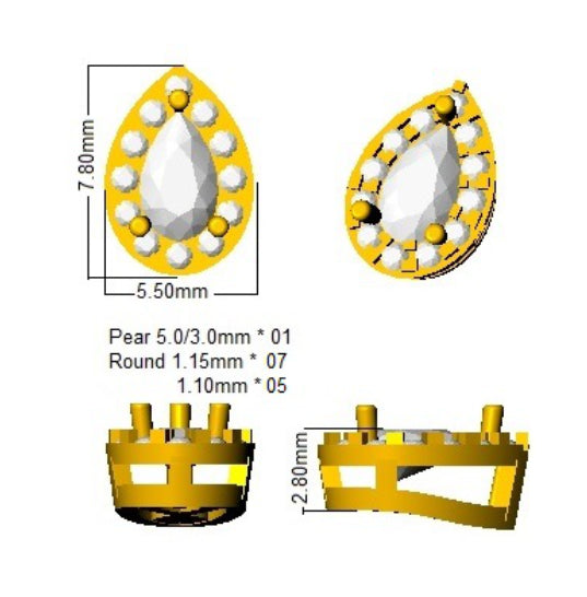 BJP0139 — Pendant - 9k Yellow Gold detail