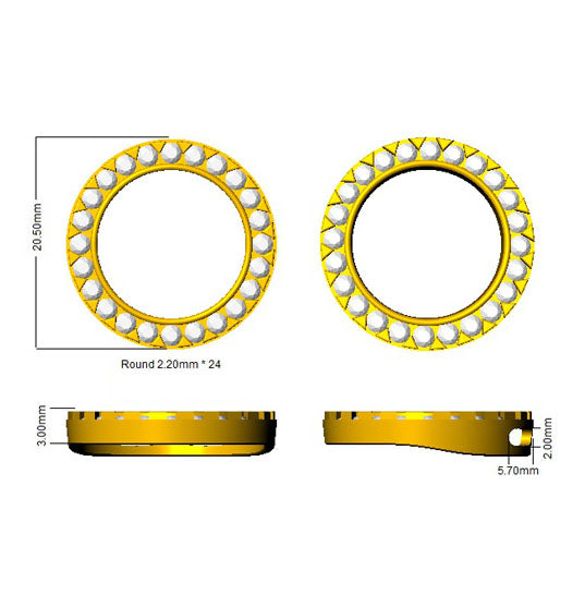 BJP0146 — Pendant - 9k Yellow Gold detail