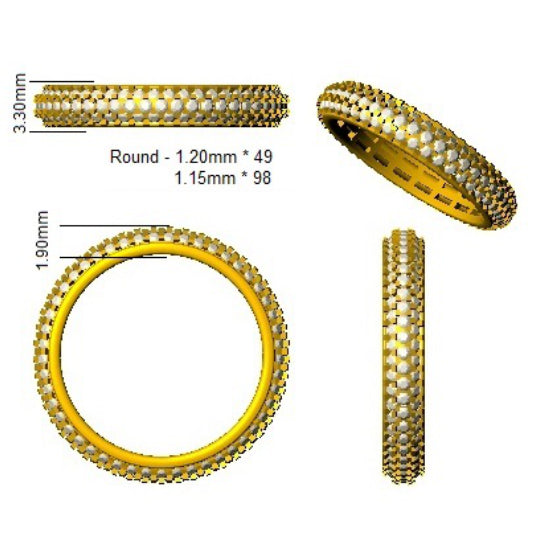 BJR0060 — Ring - 9k Yellow Gold detail