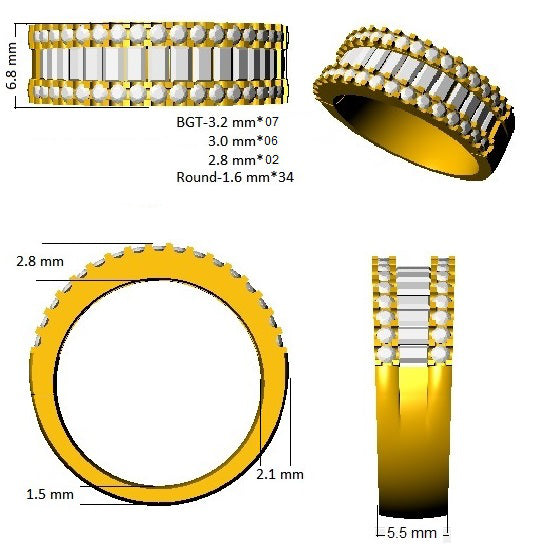 BJR0063 — Ring - 9k Yellow Gold detail