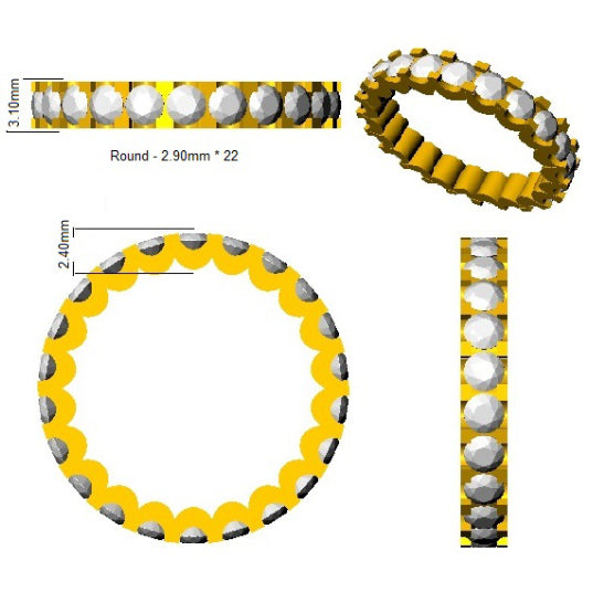 BJR0101 — Ring - 9k Yellow Gold detail