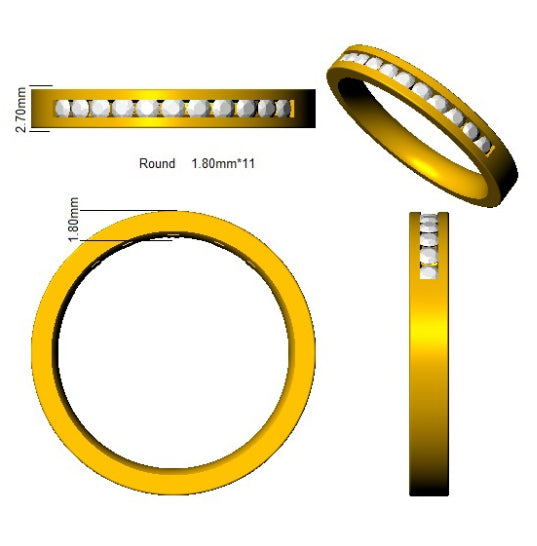 BJR0130 — Ring - 9 KT Yellow Gold detail