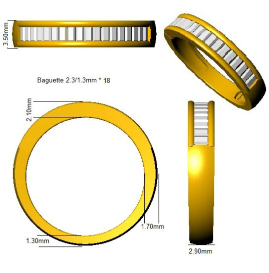 BJR0131B — Ring - 9k Yellow Gold detail