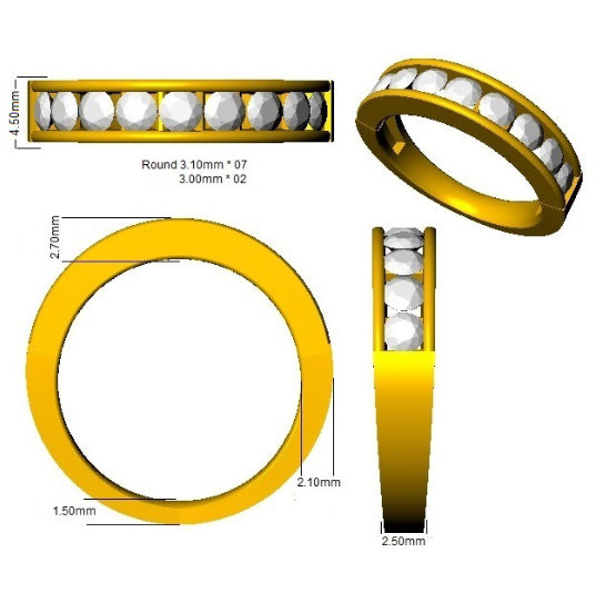 BJR0133 — Ring - 9k Yellow Gold detail