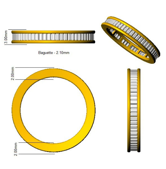 BJR0135B — Ring - 9k Yellow Gold detail