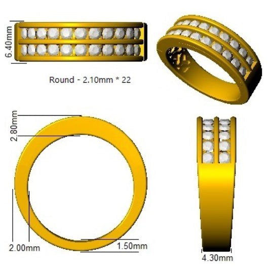BJR0138 — Ring - 9k Yellow Gold detail