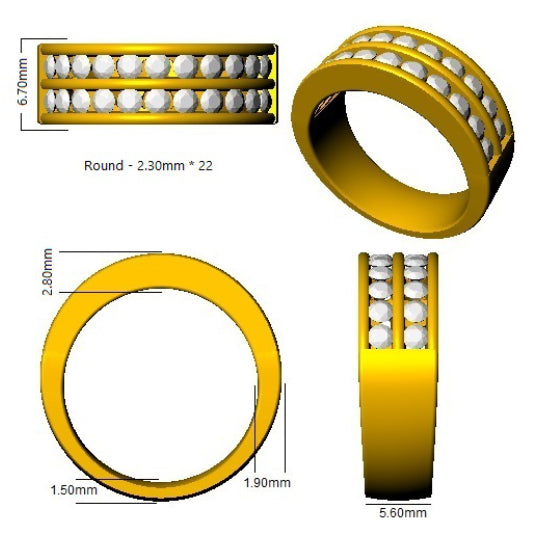 BJR0140 — Ring - 9k Yellow Gold detail