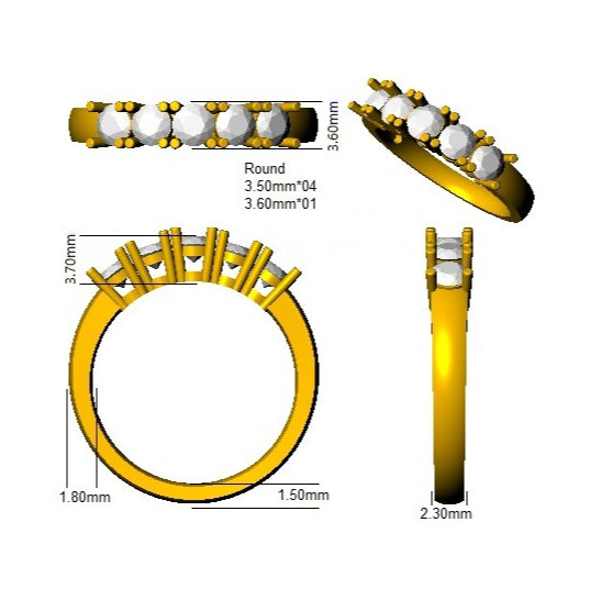 BJR0144 — Ring - 9k Yellow Gold detail
