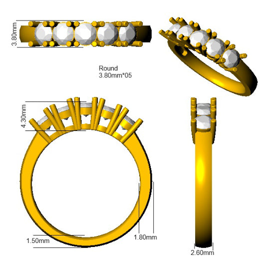 BJR0145 — Ring - 950 Platinum detail