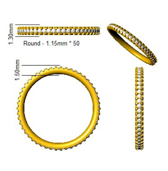 BJR0150 — Ring - 9k Yellow Gold detail