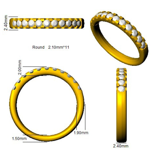 BJR0175 — Ring - 18k Yellow Gold detail