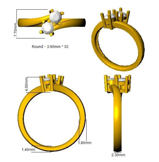 BJR0186 — Ring - 9k Yellow Gold detail