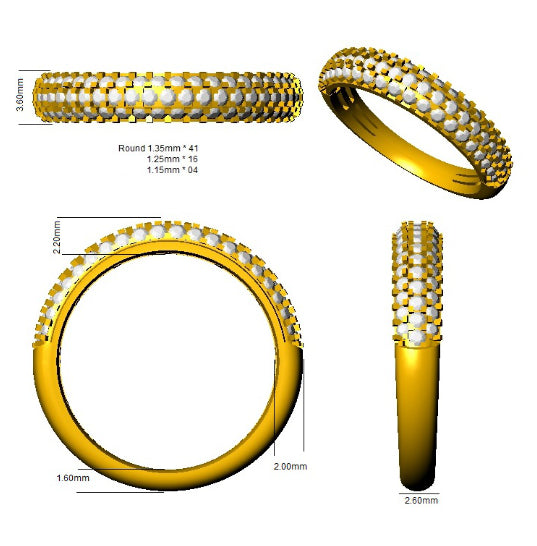BJR0201 — Ring - 9k Yellow Gold detail