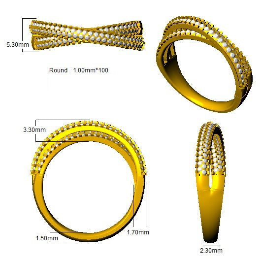 BJR0206 — Ring - 9k Yellow Gold detail