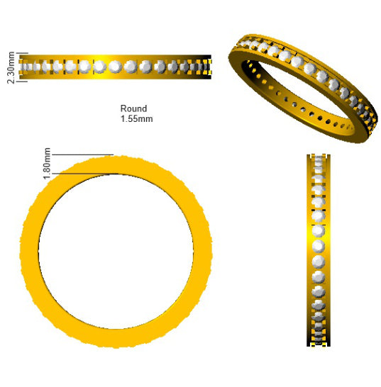 BJR0247 — Ring - 9k Yellow Gold detail