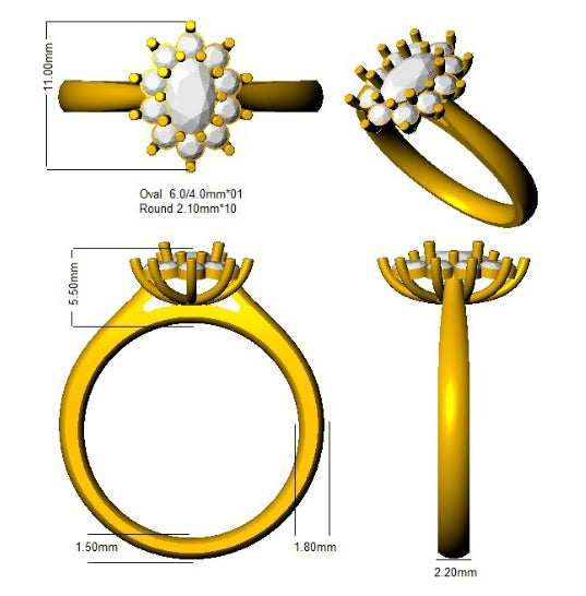 BJR0248 — Ring - 18k Yellow Gold detail
