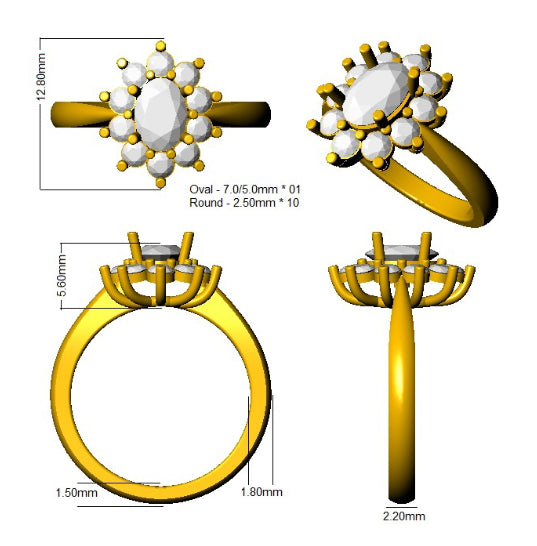 BJR0249 — Ring - 18k Two Tone detail