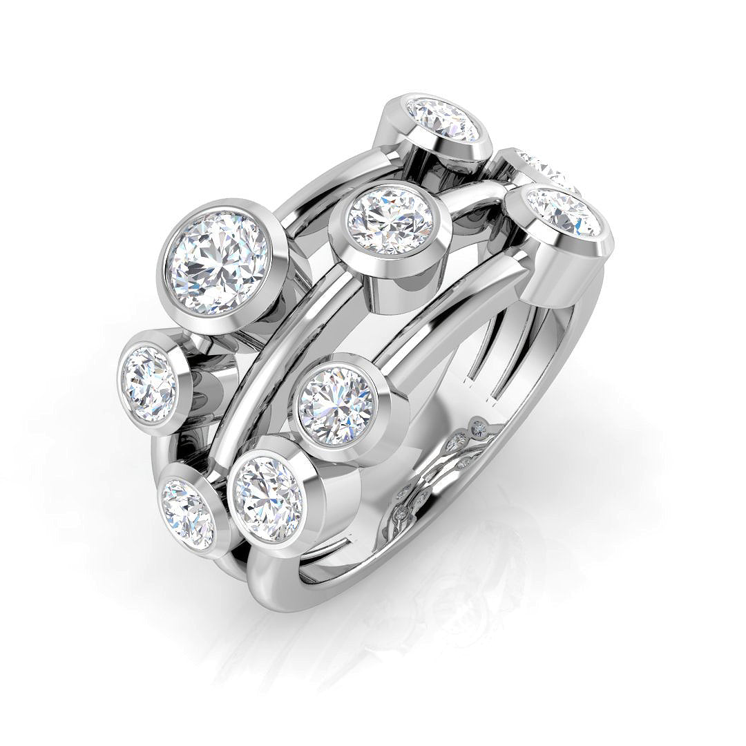 BJR0265 — Ring - 9 KT White Gold