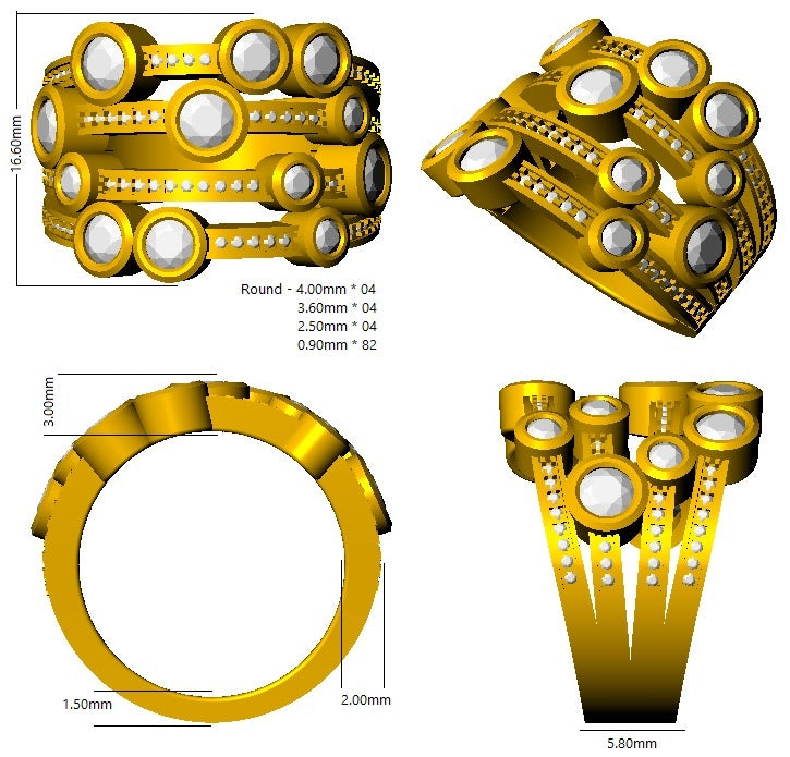 BJR0266 — Ring - 9k Yellow Gold detail