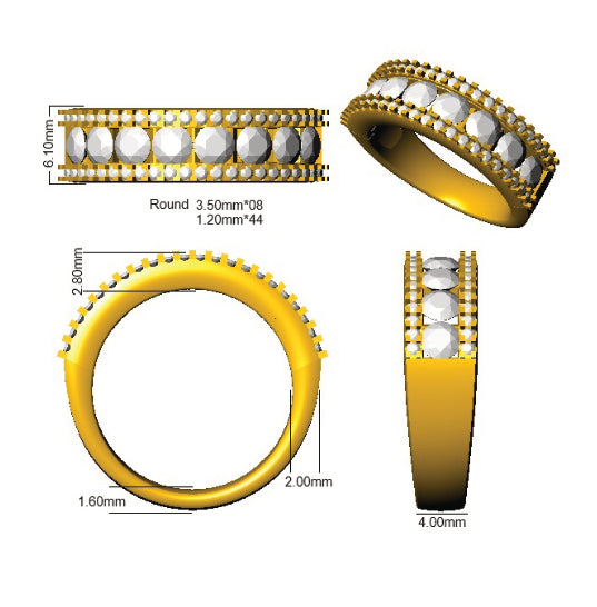 BJR0270 — Ring - 9k Yellow Gold detail