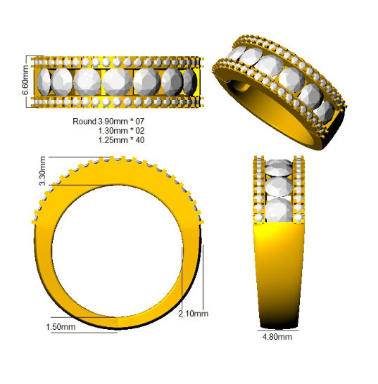 BJR0271 — Ring - 9k Yellow Gold detail