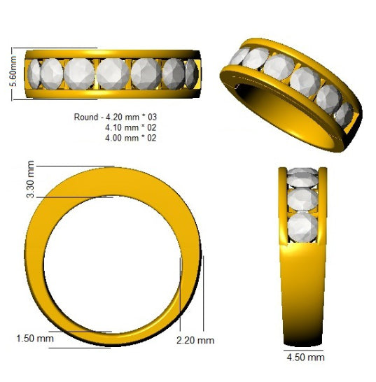 BJR0277 — Ring - 9k Yellow Gold detail